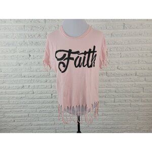 On Fire Womens Top 1X Plus Tee Boho Faith Dream Believe Achieve Pink PIN37E